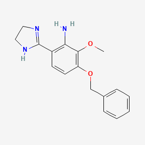 molecular formula C17H19N3O2 B1639563 3-(benzyloxy)-6-(4,5-dihydro-1H-imidazol-2-yl)-2-methoxyaniline 
