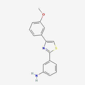 molecular formula C16H14N2OS B1639569 3-[4-(3-Methoxy-phenyl)-thiazol-2-yl]-phenylamine 