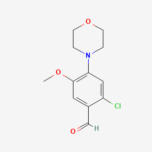 2-Chloro-5-methoxy-4-morpholin-4-yl-benzaldehyde