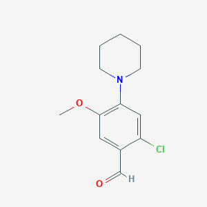 2-Chloro-5-methoxy-4-piperidin-1-yl-benzaldehyde