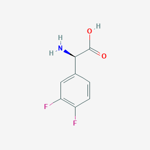 molecular formula C8H7F2NO2 B1639575 (2R)-2-amino-2-(3,4-difluorophenyl)acetic acid 
