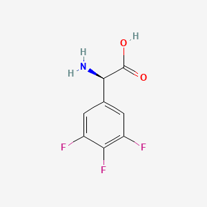 molecular formula C8H6F3NO2 B1639577 (2R)-2-amino-2-(3,4,5-trifluorophenyl)acetic acid 