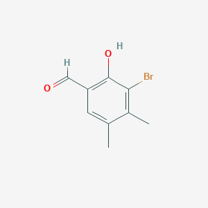 molecular formula C9H9BrO2 B1639578 3-Bromo-2-hydroxy-4,5-dimethylbenzaldehyde 