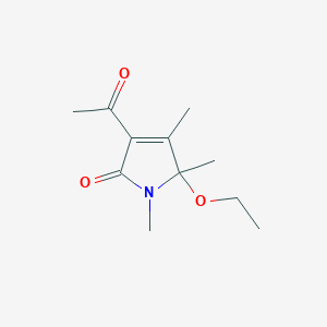 molecular formula C11H17NO3 B163958 3-Acetyl-5-ethoxy-1,4,5-trimethylpyrrol-2-one CAS No. 132561-08-1