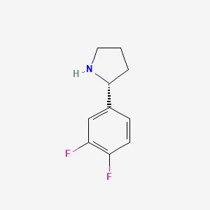 molecular formula C10H11F2N B1639591 (2R)-2-(3,4-difluorophenyl)pyrrolidine 