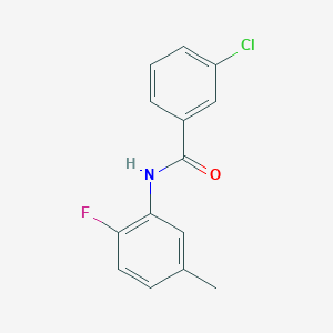 molecular formula C14H11ClFNO B1639598 3-chloro-N-(2-fluoro-5-methylphenyl)benzamide 