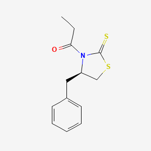 molecular formula C13H15NOS2 B1639604 (R)-3-(1-Oxopropyl)-4-benzyl-1,3-thiazolidine-2-thione 