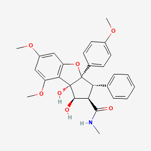 molecular formula C28H29NO7 B1639615 Desmethylrocaglamide 