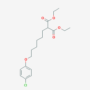 molecular formula C19H27ClO5 B016397 Diethyl-6-(4-chlorophenoxy) hexylmalonate CAS No. 82258-39-7