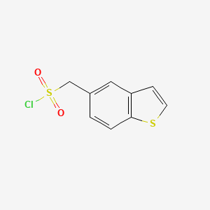 molecular formula C9H7ClO2S2 B1639800 1-benzothiophen-5-ylmethanesulfonyl chloride 