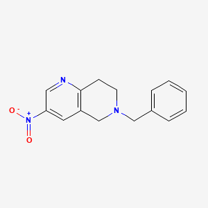 molecular formula C15H15N3O2 B1639810 6-Benzyl-3-nitro-5,6,7,8-tetrahydro-1,6-naphthyridine 