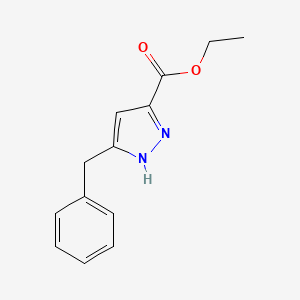 molecular formula C13H14N2O2 B1639837 Ethyl 3-benzyl-1H-pyrazole-5-carboxylate 