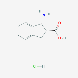 molecular formula C10H12ClNO2 B163989 cis-1-Amino-indan-2-carboxylic acid hydrochloride CAS No. 135053-09-7