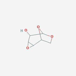 molecular formula C₆H₈O₄ B016399 3,7,9-trioxatricyclo[4.2.1.02,4]nonan-5-ol CAS No. 3868-04-0