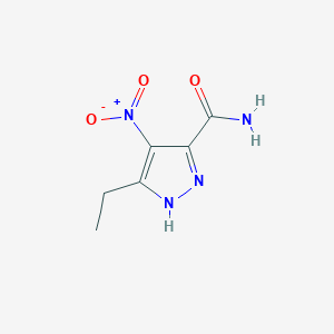 molecular formula C6H8N4O3 B1640017 5-ethyl-4-nitro-1H-pyrazole-3-carboxamide CAS No. 1228361-26-9