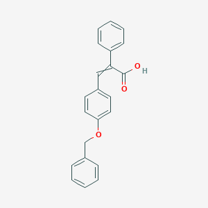 molecular formula C22H18O3 B164002 3-[4-(Benzyloxy)phenyl]-2-phenylacrylic acid CAS No. 126582-18-1