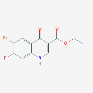 molecular formula C12H9BrFNO3 B1640042 Ethyl 6-bromo-7-fluoro-4-oxo-1H-quinoline-3-carboxylate 