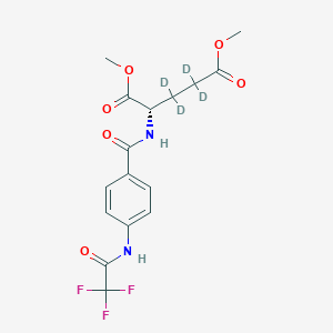 molecular formula C16H17F3N2O6 B1640056 N-[4-[(Trifluoroacetyl)amino]benzoyl-d4]-L-glutamic Acid Dimethyl Ester 