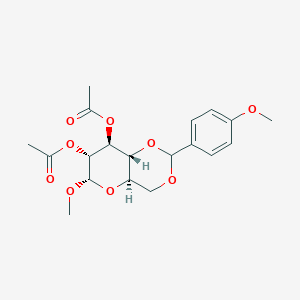 molecular formula C19H24O9 B1640111 Methyl 2,3-DI-O-acetyl-4,6-O-(4-methoxybenzylidene)-A-D-glucopyranoside 