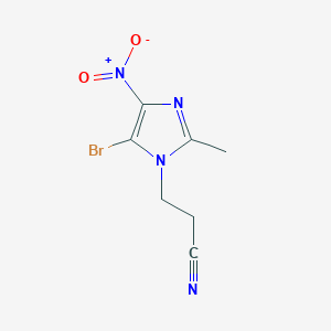 molecular formula C7H7BrN4O2 B164019 3-(5-bromo-2-methyl-4-nitro-1H-imidazol-1-yl)propanenitrile CAS No. 139975-78-3