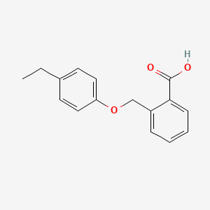 molecular formula C16H16O3 B1640222 2-((4-Ethylphenoxy)methyl)benzoic acid 