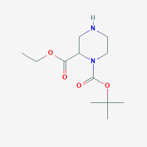 molecular formula C12H22N2O4 B1640235 Ethyl 1-tert-butoxycarbonyl-2-piperazinecarboxylate 
