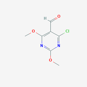 molecular formula C7H7ClN2O3 B1640236 4-Chloro-2,6-dimethoxypyrimidine-5-carbaldehyde CAS No. 134221-52-6