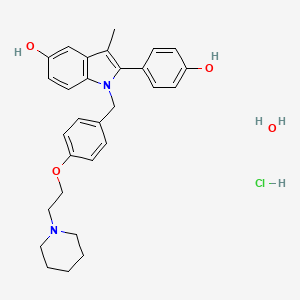 molecular formula C29H35ClN2O4 B1640339 Pipendoxifene hydrochloride hydrate 
