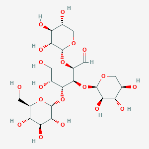 molecular formula C22H38O19 B164034 Glcp-xylp-xylp-glcp CAS No. 130450-62-3