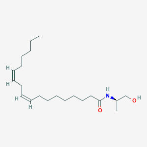 molecular formula C21H39NO2 B164035 (9Z,12Z)-N-[(2R)-1-hydroxypropan-2-yl]octadeca-9,12-dienamide CAS No. 220556-74-1