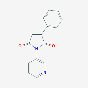 molecular formula C15H12N2O2 B164051 N-(3-Pyridyl)-3-phenylsuccinimide CAS No. 125709-33-3