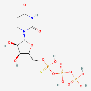 [[(2R,3S,4R,5R)-5-(2,4-dioxopyrimidin-1-yl)-3,4-dihydroxyoxolan-2-yl]methoxy-hydroxyphosphinothioyl] phosphono hydrogen phosphate