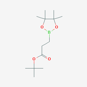 molecular formula C13H25BO4 B164054 tert-Butyl 3-(4,4,5,5-tetramethyl-1,3,2-dioxaborolan-2-yl)propanoate CAS No. 134892-19-6