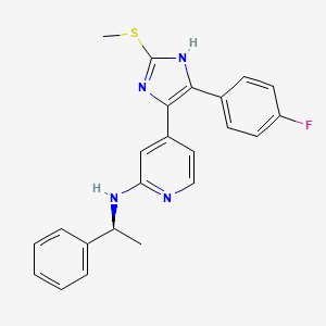 4-[5-(4-fluorophenyl)-2-(methylthio)-1H-imidazol-4-yl]-N-[(1S)-1-phenylethyl]-2-pyridinamine