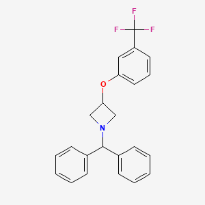 molecular formula C23H20F3NO B1640628 1-Benzhydryl-3-[3-(trifluoromethyl)phenoxy]azetidine 