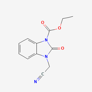 molecular formula C12H11N3O3 B1640704 ethyl 3-(cyanomethyl)-2-oxo-2,3-dihydro-1H-1,3-benzodiazole-1-carboxylate 