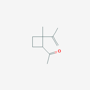 molecular formula C10H16O B164073 1-(2-Methyl-2-prop-1-en-2-ylcyclobutyl)ethanone CAS No. 131510-65-1