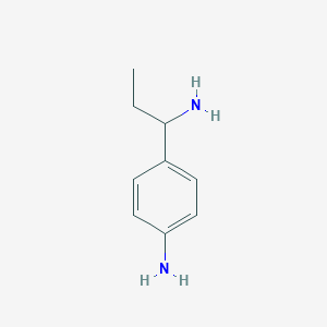 molecular formula C9H14N2 B164075 4-(1-Aminopropyl)aniline CAS No. 133332-54-4