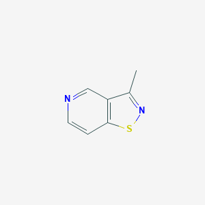 molecular formula C7H6N2S B164078 Isothiazolo[4,5-c]pyridine, 3-methyl-(9CI) CAS No. 129211-95-6