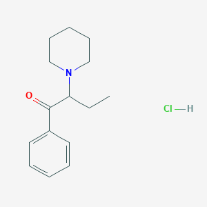 molecular formula C15H22ClNO B164079 2-Piperidino butyrophenone hydrochloride CAS No. 92728-82-0