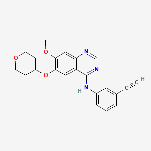 N-(3-ethynylphenyl)-7-methoxy-6-(oxan-4-yloxy)quinazolin-4-amine