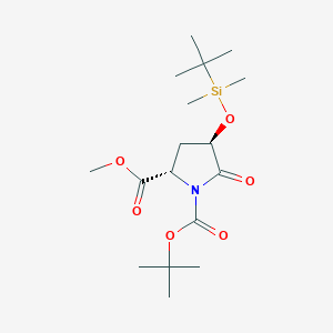 (2S,4R)-1-tert-butyl 2-methyl 4-(tert-butyldimethylsilyloxy)-5-oxopyrrolidine-1,2-dicarboxylate