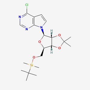 molecular formula C20H30ClN3O4Si B1640886 6-Chloro-7-deaza-9-(5'-O-tert-butyldimethylsilyl-2',3'-O-isopropylidene-b-D-ribofuranosyl)purine 