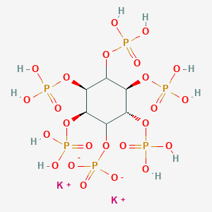 molecular formula C6H16K2O24P6 B164091 Potassium (1R,2S,3R,4R,5S,6S)-2,3,4,5,6-pentakis(phosphonooxy)cyclohexyl phosphate CAS No. 129832-03-7