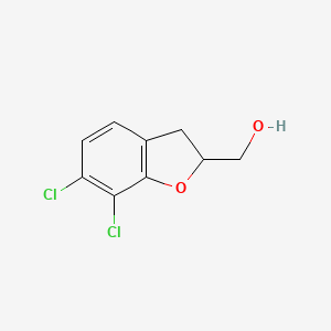 molecular formula C9H8Cl2O2 B1640972 (6,7-Dichloro-2,3-dihydrobenzofuran-2-yl)methanol 