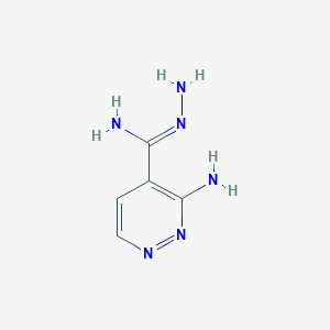 molecular formula C5H8N6 B164107 3-Aminopyridazine-4-carboximidhydrazide CAS No. 137609-33-7