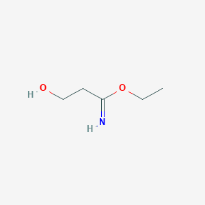 molecular formula C5H11NO2 B1641153 ETHYL 3-HYDROXYPROPANIMIDATE 