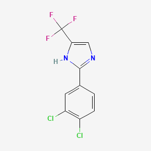 molecular formula C10H5Cl2F3N2 B1641162 2-(3,4-dichlorophenyl)-5-(trifluoromethyl)-1H-Imidazole 