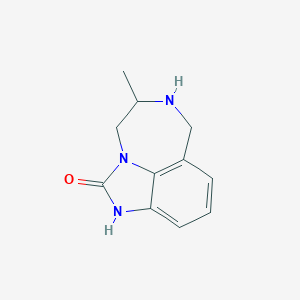 molecular formula C11H13N3O B164122 4,5,6,7-Tetrahydro-5-methylimidazo(4,5,1-jk)(1,4)benzodiazepin-2(1H)-one CAS No. 126233-79-2