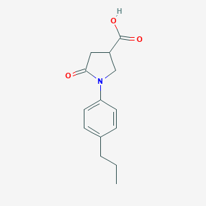 molecular formula C14H17NO3 B164125 5-oxo-1-(4-propylphenyl)pyrrolidine-3-carboxylic Acid CAS No. 133747-74-7